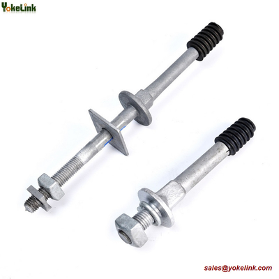 3/4" Forged Crossarm Insulator Pin with 1-3/8" Nylon thread head for Line hardware