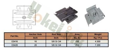 High quality X16 X20 X24 Cross plate anchor for 5/8'' 3/4'' anchor rod