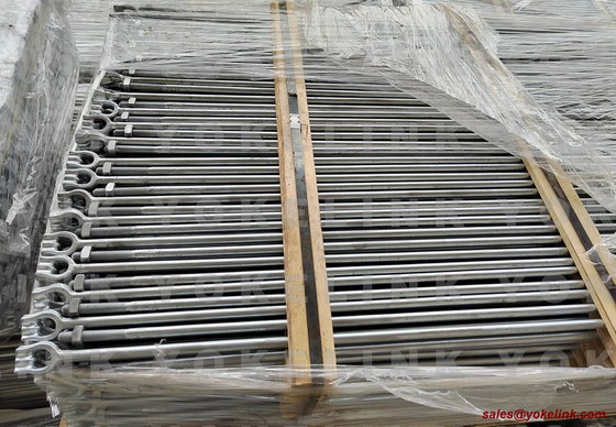 ANSI/IEEE C135.1 Oval Eye Bolt Utility Pole Anchor Rod For Guying With Expanding And Cross Plate Anchors
