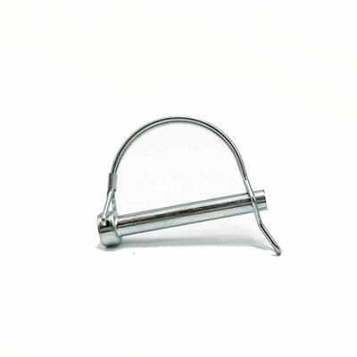1/4"x 2" Round Wire Lock Pin Effective Length 1-3/4" white Zin-plated for Trailer Truck