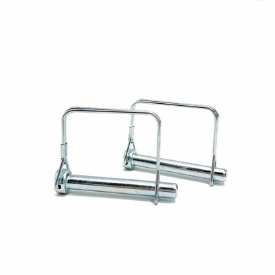 5/16" x 1-3/4" Single or Double Strand Square Wire Lock Pin White Zin-Plated for Trailer Truck