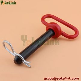 Alloy steel Plastic coated hitch pin red head 1"X7.5" for linkage