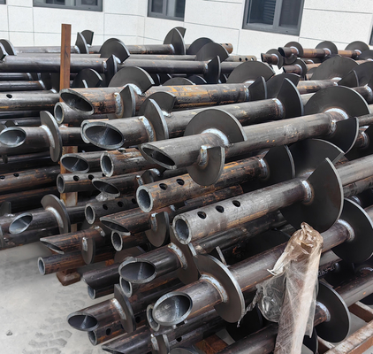 Superior Corrosion Resistant Screw Piers Reliable Helical Screw Pile Producer Galvanized Helical Piles for Foundation System