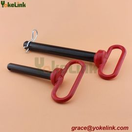 Red vinyl coated solid handle trailer pin with hair pin Tractor Linkage Pin manufacturer
