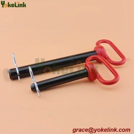 Red vinyl coated solid handle trailer pin with hair pin Tractor Linkage Pin manufacturer