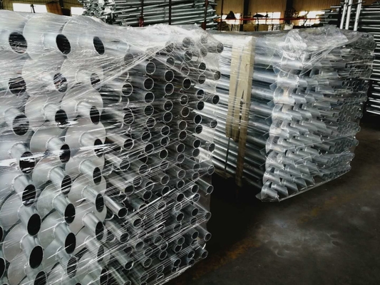 Round Shaft Helical Screw Pile Galvanized ASTM A153 Standard Helical Pile Anchor For Solar Energy Related Parts
