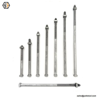 3/4" Square Head Machine Bolt | 18,350 lbs Tensile | IEEE C135.80 | HDG | Poleline Hardware