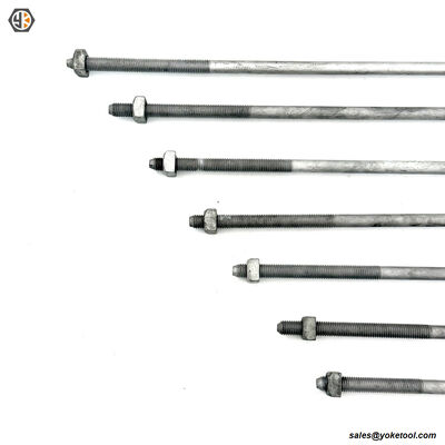 3/8" Square Head Machine Bolt HDG IEEE C135.1 & CSA C83 Rolled Thread