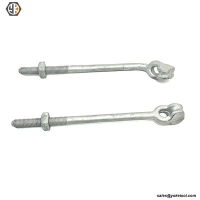 Power Utilities Rod Expanding Cross Plate Anchor, 3/4in X 9ft Twineye Anchor Rods