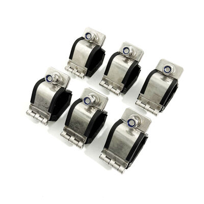 IEC 61914 Tested 316L Stainless Steel Single Trefoil Quad Cable Cleats For Short Circuit Protection