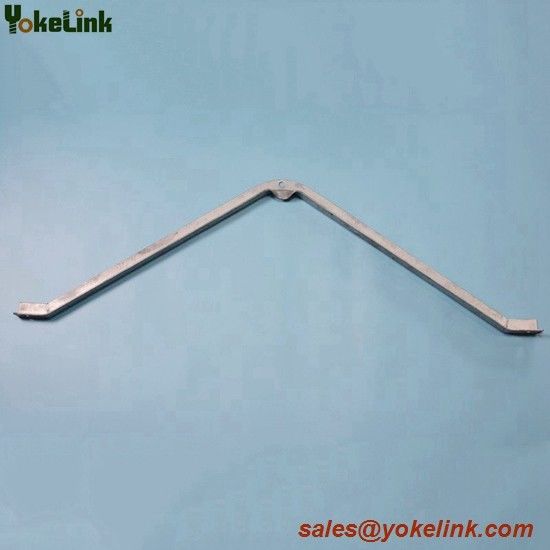 Hot dipped galvanized 1-1/2" x 1-1/2" x 3/16" Double span V crossarm brace