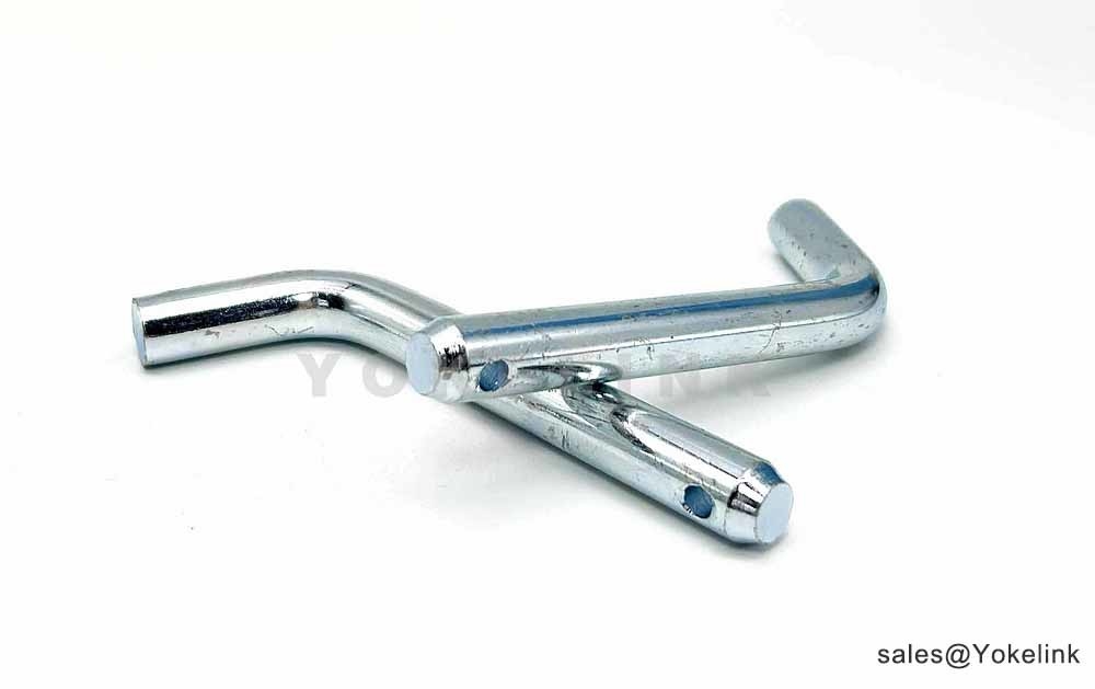 5/8" Bent Clevis Pin with Swivel Lock for Trailer and Towing Systems Construction Equipment