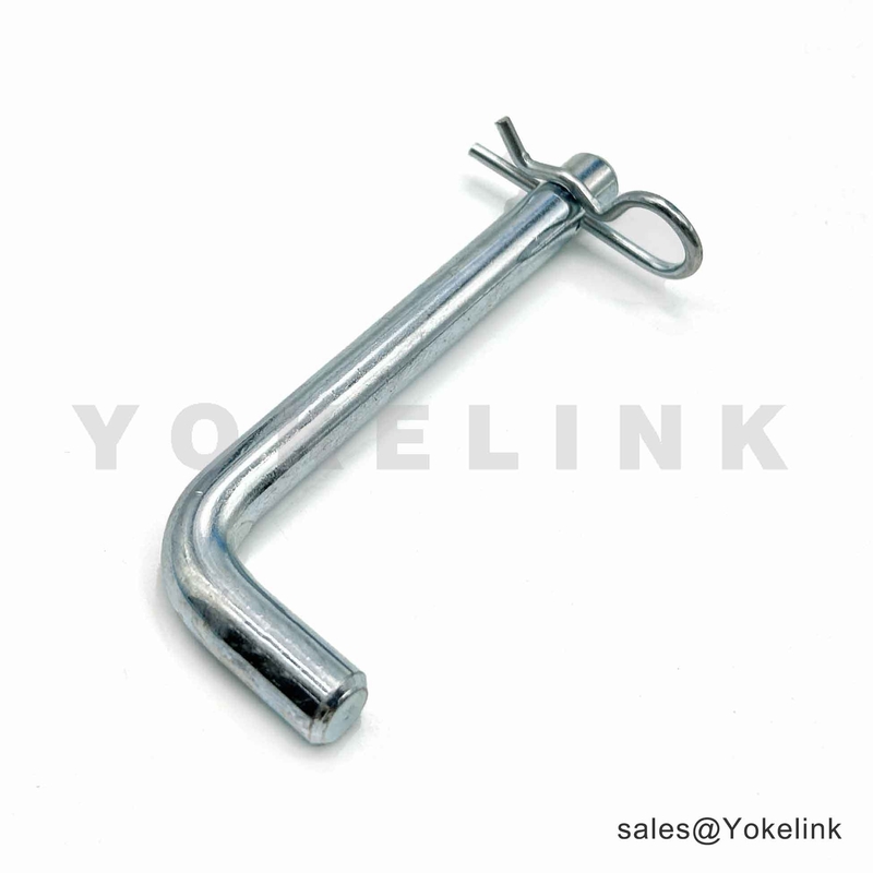 5/8" Bent Clevis Pin with R Clip for Trailer and Towing Systems Construction Equipment