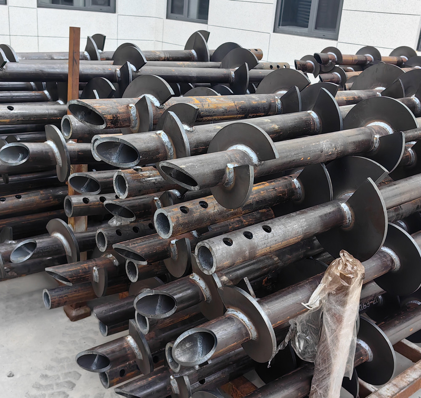 Superior Corrosion Resistant Screw Piers Reliable Helical Screw Pile Producer Galvanized Helical Piles for Foundation System