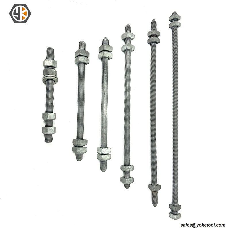 5/8" Double Arming Bolt HDG IEEE C135.1 & CSA C83 SEC Compliant Poleline Fastener