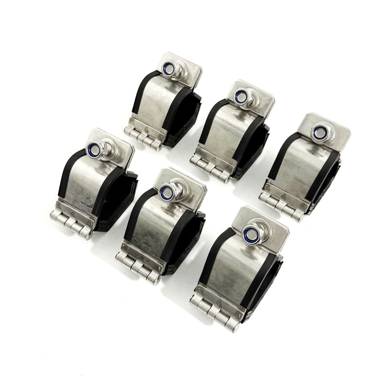 IEC 61914 Tested 316L Stainless Steel Single Trefoil Quad Cable Cleats For Short Circuit Protection