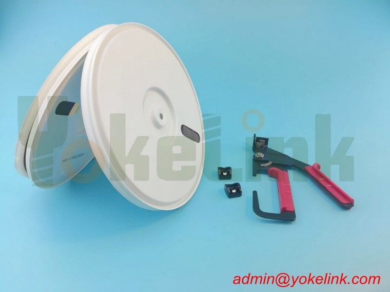 1/2" X 50 feet Black Acetal Strap On Reel with Double Locking Heads, Acetal Strap tool